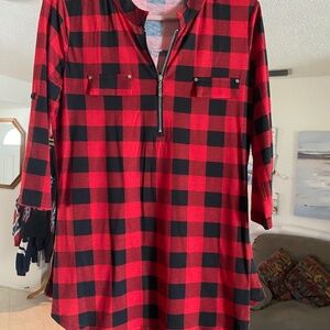 Plaid tunic